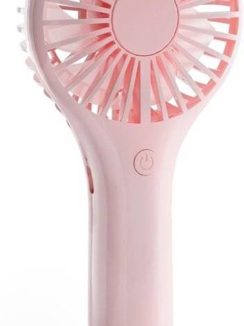 Portable Mini Fan - Powerful Personal Handheld Fan with 3 Speeds, Cute and Small, USB Rechargeable for Travel/Lash/Makeup/Outdoor/Home, Pink