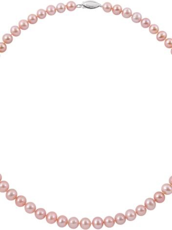 Sterling Silver Natural Pink  Freshwater Pearl Strand Necklace